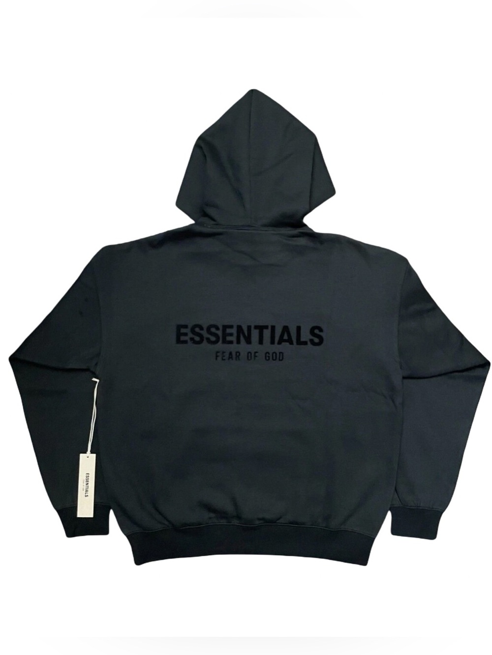 Fear of God Essentials Pullover Black Limo Hoodie Sweatshirt NWT Size L - Picture 2 of 7